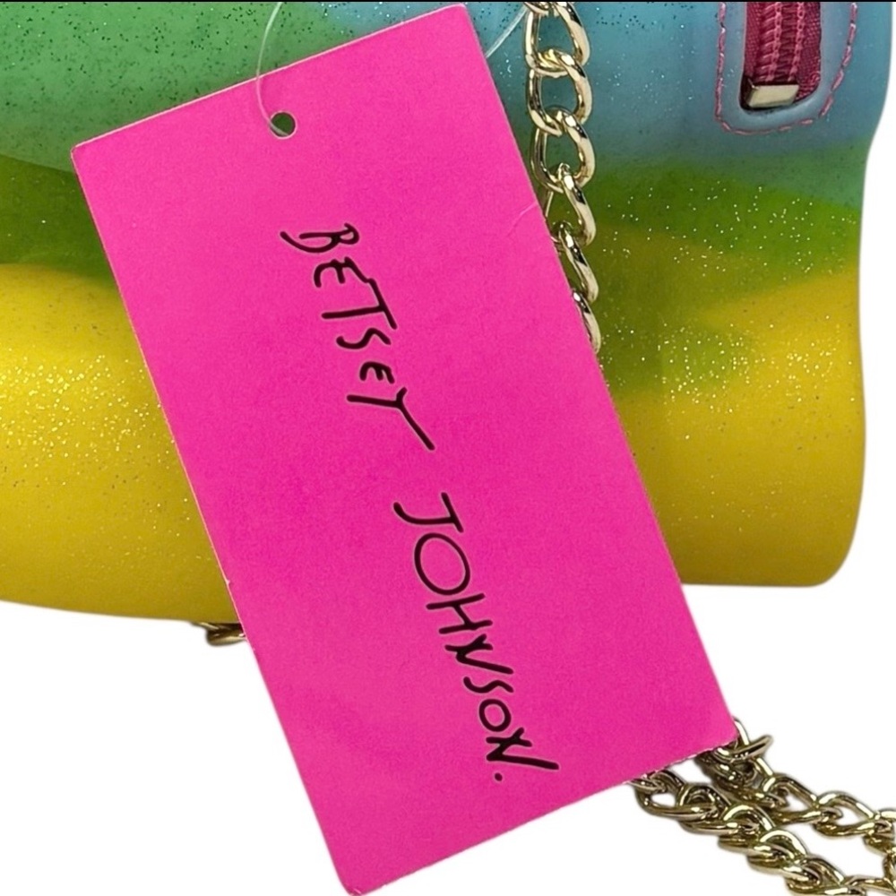 NWT Betsey Johnson Kitsch Bear Necessity Rainbow Gummy Crossbody Polymer Bag - Picture 11 of 16